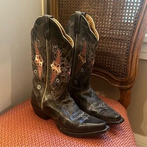Jb Dillon leather cowboy boots